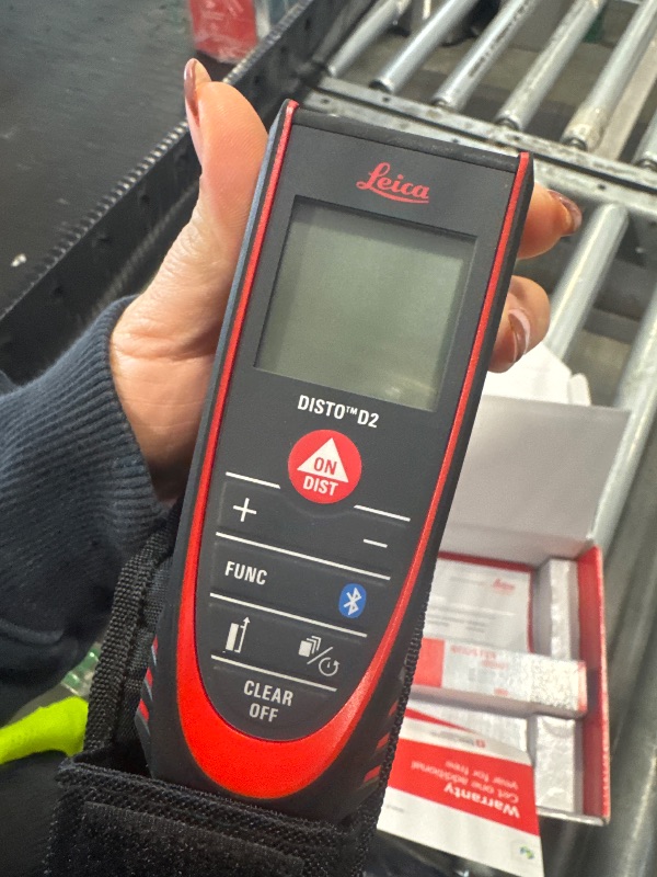 Photo 1 of **SOLD AS IS NO REFUND/RETURN** SEE COMMENTS!~
Leica Geosystems DISTO D2 New 330ft Laser Distance Measure with Bluetooth 4.0, Black/Red, 1.7 x 1 x 4.6 inches