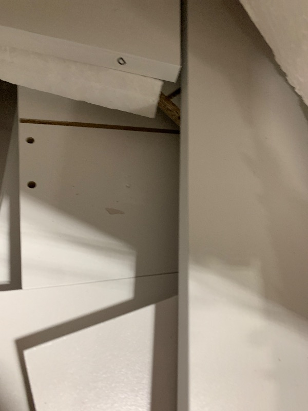 Photo 1 of ** sold as is no refund/return**
VASAGLE Kailyn Collection - Vanity Desk with Mirror and 9 LED Bulbs, Vanity Makeup Table with Power Outlets, Dressing Table with 2 Cabinets, for Bedroom, Cloud White URDT142WB01S
