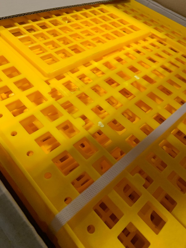 Photo 1 of ****AS IS ALL SALES FINAL  NON RETURNS  ****Sintuff Poultry Carrier Crate Plastic Chicken Transport Cage Bird Carriers Chickens Carrier Travel Crate Basket Box for Poultry Chicken Bird Duck Goose, 29.5 x 21.7 x 11.6 Inch(6 Pcs)

****AS IS ALL SALES FINAL 