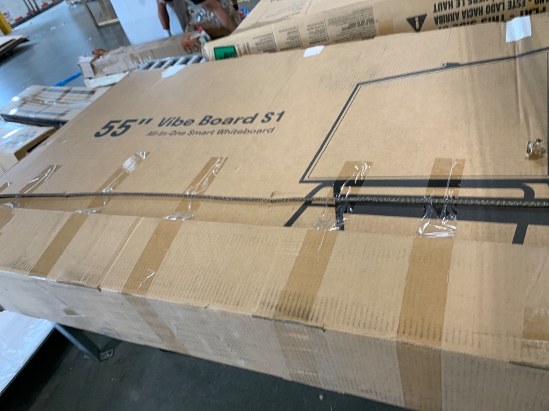 Photo 1 of ***PRESSURE OR SCREENBURN DAMAGE ON MONITOR - MISSING POWER CORD*** Vibe S1 4K UHD Smart Board, 55 Inch Digital Whiteboard for Office and Classroom, Electronic Presentation Meeting Device for Hybrid Work, Interative Touchscreen Display, Chrome OS and 250+
