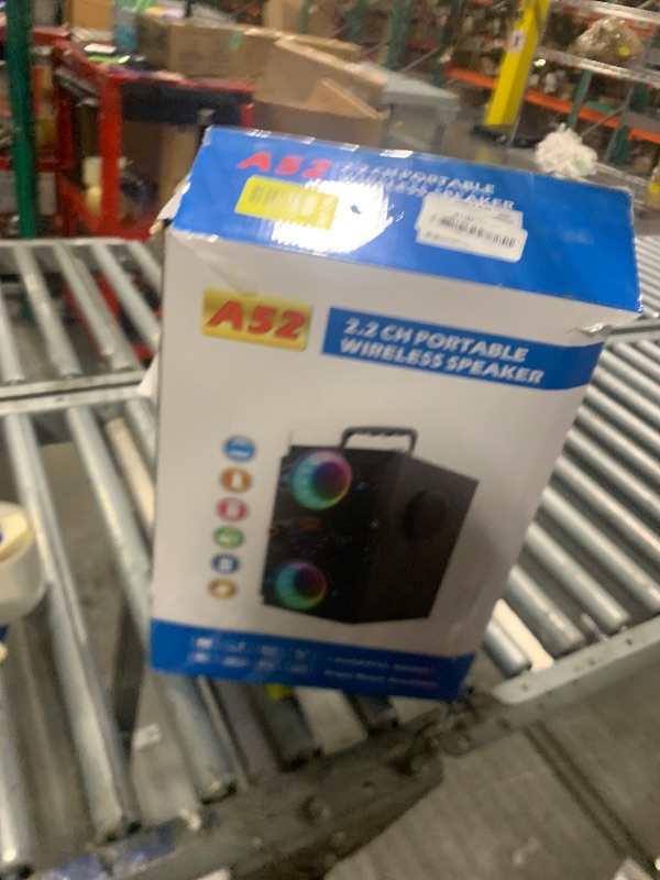 Photo 1 of ** speaker only**
Bluetooth Speakers, 60W Portable Wireless Loud Outdoor Home Party Bluetooth Speaker with Subwoofer, FM Radio, LED Colorful Lights, Microphone, Remote and Big Powerful Stereo Deep Bass Sound Boombox
