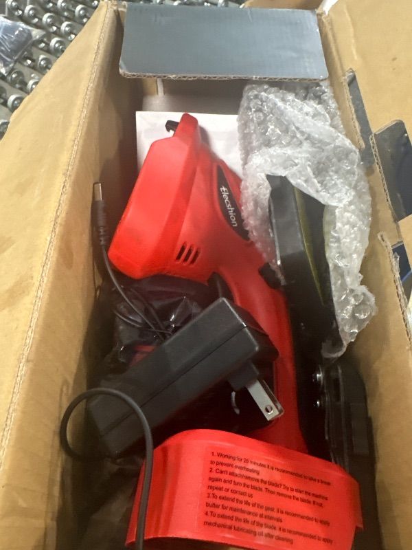 Photo 1 of **DIRTY/DAMAGE**
Cordless Hedge Trimmer with Battery (2Pack) and Charger, 2 in 1 Handheld Small Electric Bush Trimmers/Grass Cutter Yard Tool for Shrub/Tree/Lawn, Rechargeable Battery Powered Hedge Clipper for Garden