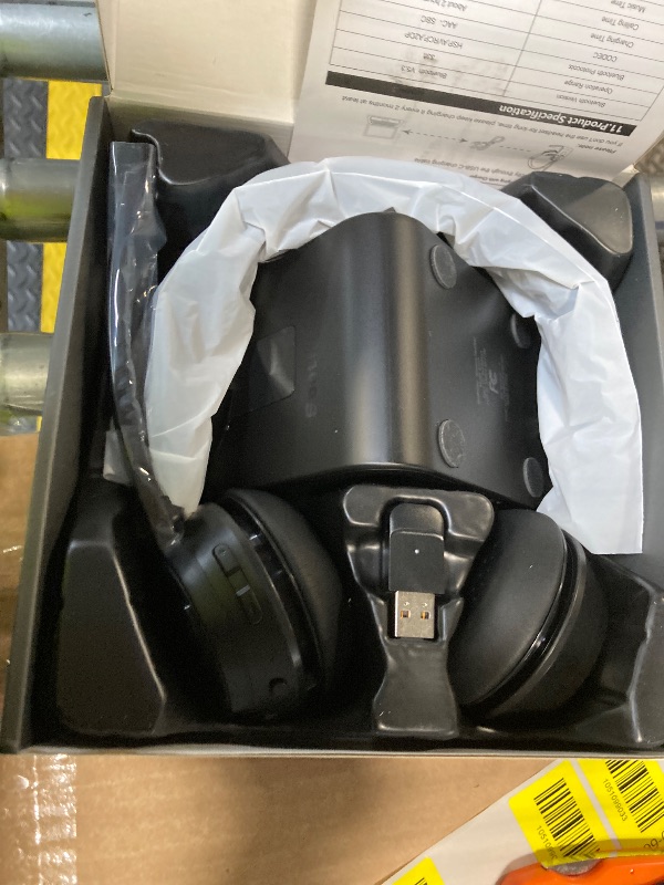 Photo 1 of (Upgraded Version) Wireless Headset, Bluetooth Headset with Noise Cancelling Microphone, Best Headphones with Mic Mute & USB Dongle for PC/Computer/Laptop/Cell Phones/Remote Work/Call Center