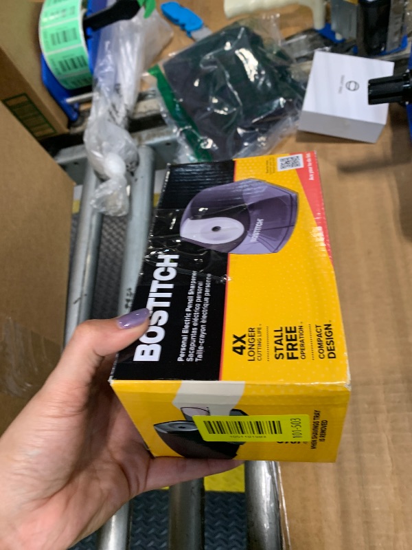 Photo 1 of **SOLD AS IS NO REFUND/RETURN** SEE COMMENTS!~
Bostitch Office Electric Pencil Sharpener for Classroom & Desk Use, Heavy-Duty Stall-Free Motor, High-Capacity Shavings Tray, Black