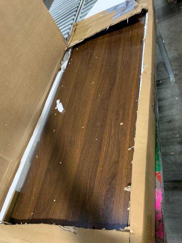 Photo 1 of *MAJOR DAMAGE*
Furniway 55" Mid-Century Modern Dresser for Bedroom, 6 Drawer Wide Chest of Drawers with Solid Wood Legs, Large Storage Bedroom Dresser, Walnut