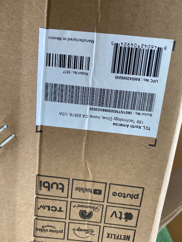 Photo 1 of **For Parts ONLY**
TCL 55" Class 4-Series 4K UHD HDR Smart Roku TV(Wi-Fi, RF, USB, Ethernet, HDMI) - 55S455