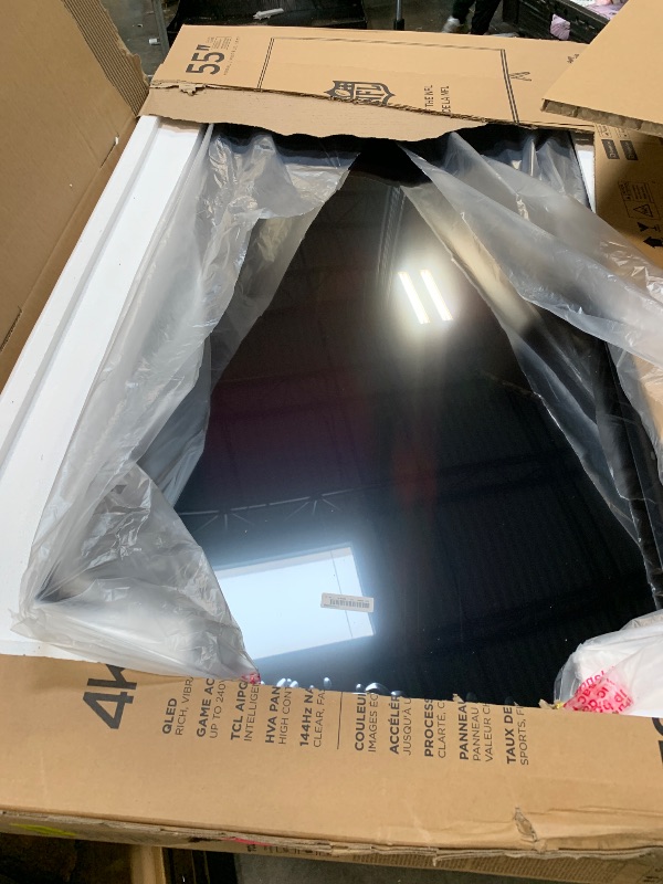 Photo 1 of **For Parts ONLY**
TCL 55" Class 4-Series 4K UHD HDR Smart Roku TV(Wi-Fi, RF, USB, Ethernet, HDMI) - 55S455
