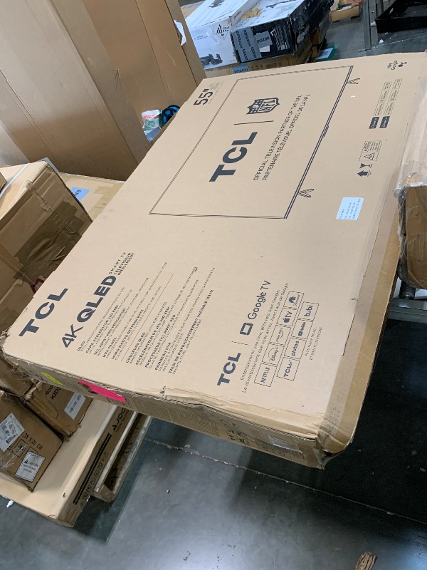 Photo 1 of **For Parts ONLY**
TCL 55" Class 4-Series 4K UHD HDR Smart Roku TV(Wi-Fi, RF, USB, Ethernet, HDMI) - 55S455