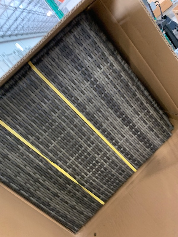 Photo 1 of ** SOLD AS IS NO REFUND/RETURN** SEE COMMENTS  May in Color 5 Piece Outdoor Patio Sectional Furniture Set, Weather Resistant Rattan Outside Couch, Waterproof Conversation Sofa for Balcony, Porch, Backyard, Deck, Garden, Grey