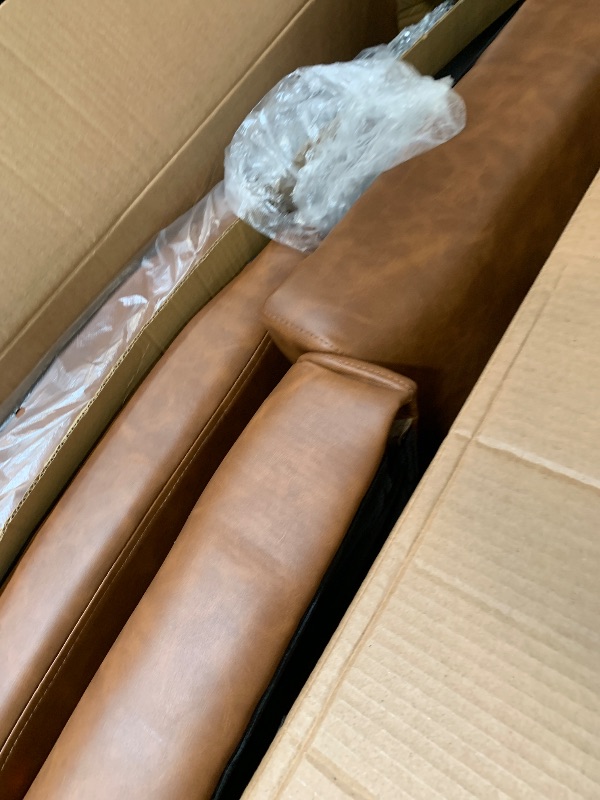 Photo 1 of ***PARTIAL SET - 2 CHAIRS ONLY***VECELO Upholstered Dining Chairs Set of 6, Modern PU Leather and Solid Wood Legs & High Back for Kitchen/Living Room- Brown