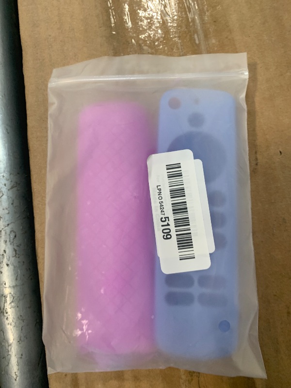 Photo 1 of (2 Pack) OneBom Soft Silicone Remote Cover for (newestmodel) Stick HD, 4K Remote Controls, Remote Case Glow in The Dark, Anti Slip Shockproof Protective Case with Lanyard (Glow Purple&Glow Blue)
