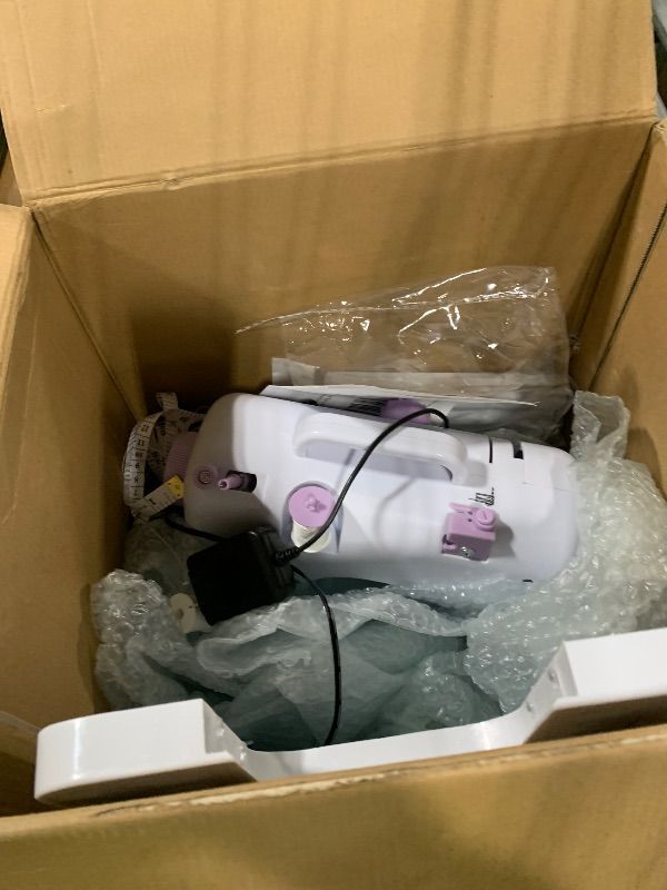 Photo 1 of ***SELLING FOR PARTS*** Mini Sewing Machine, Portable Electric Sewing Machine for Beginners with 12 Built-In Stitches, Dual Speed & Lightweight for Crafting Mending, Work Light, Quick Repair on Fabrics, Household Use