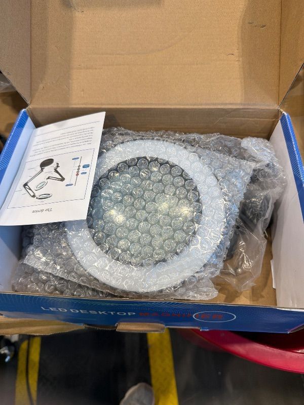 Photo 1 of **UNTESTED**
Magnifying Glass with Light and Stand, 10X Magnifying Lamp, 2-in-1 LED Lighted Desk Magnifier with Light, Craft Light Lamp with 3 Color Modes for Close Work Reading Repair Crafts