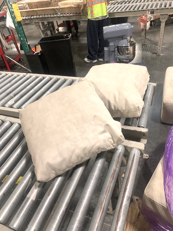 Photo 1 of ***VERY LARGE ITEM*** ***PICK UP WITH TRUCK*** ***ITEM IS DIRTY*** Brown Tight Curved Back Velvet Sofa, 4 Seater Modular Sectional, Luxury Modern Minimalist Style Comfy Couch for Household?Business?Parlour?Lobby, Reception Room(White)
