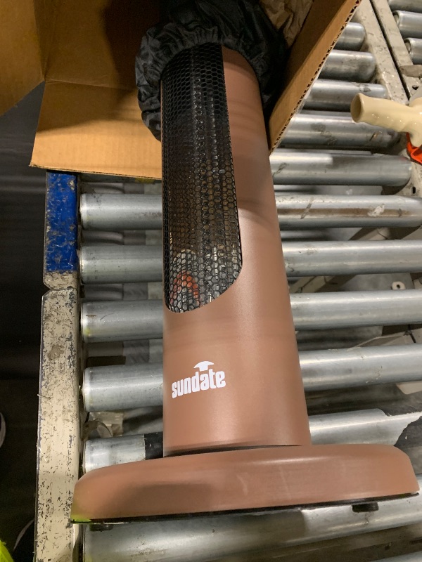 Photo 1 of ***MISSING THE CONTROL REMOTE*** Portable Heater Outdoor Infrared 1500W 8 Heat Levels 8H Timers Carbon Fiber Tube Tip-Over&Overheat Protection IP45 Waterproof Electric Garden Heater, Deep Brown