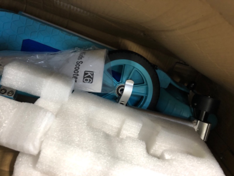 Photo 1 of ***SIMILAR ITEM*** WAYPLUS Kick Scooter for Kids and Teens, Blue, 8-Inch, Foldable, Lightweight, Safety Features, Smooth Ride, Adjustable Height