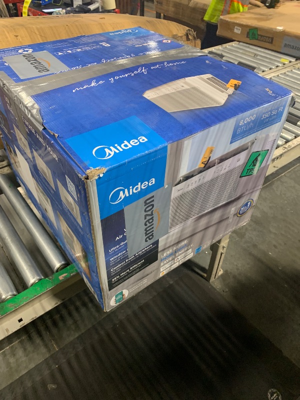 Photo 1 of **NON-FUNCTIONAL**
Midea 8,000 BTU U Shaped Smart Inverter Window Air Conditioner - Cools 350 Sq Ft, Ultra Quiet with Open Window Flexibility - Alexa/Google Assistant Compatible - 37% Energy Savings, Remote (Updated)