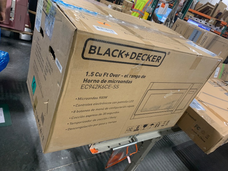 Photo 1 of ***UPDATED 5/31*** BLACK+DECKER Over the Range Microwave Oven with Air Fryer, Convection, and Bake Modes, 1.5 cu.ft., Stainless Steel, 900 Watts, EC942K6CE-SS