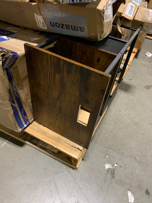 Photo 1 of ** sold as is no refund/return** LOAKEKEL Night Stand with Charging Station, Small Bedside Table with Fabric Drawer, Nightstand with USB Ports & Outlets for Bedroom, Brown, HETS010BR-1