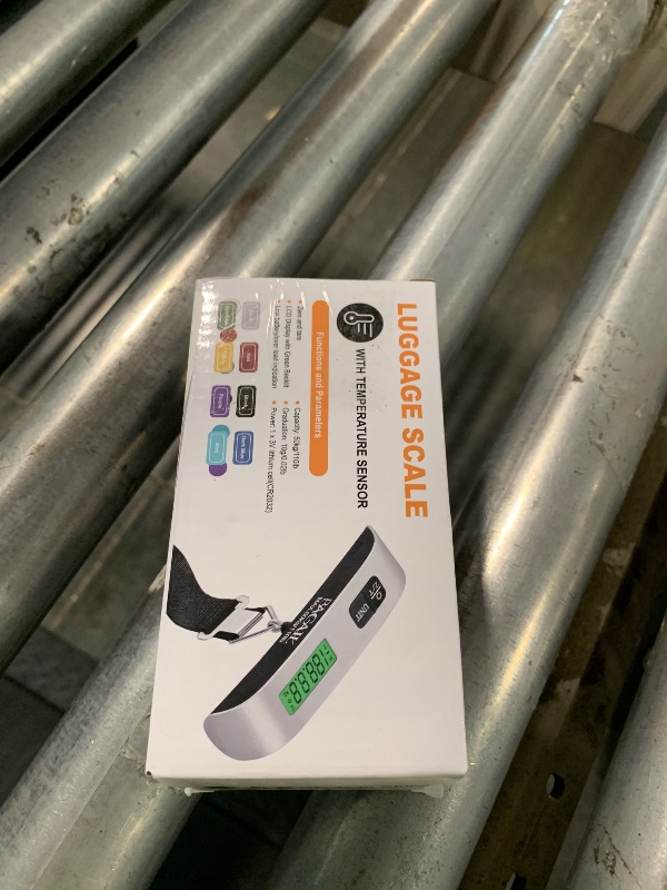 Photo 1 of **UNTESTED**
BAGAIL Digital Luggage Scale, 110lbs Hanging Baggage Scale with Backlit LCD Display,Portable Suitcase Weighing Scale,Travel Luggage Weight Scale with Hook,Strong Straps for Travelers(Ash Silver