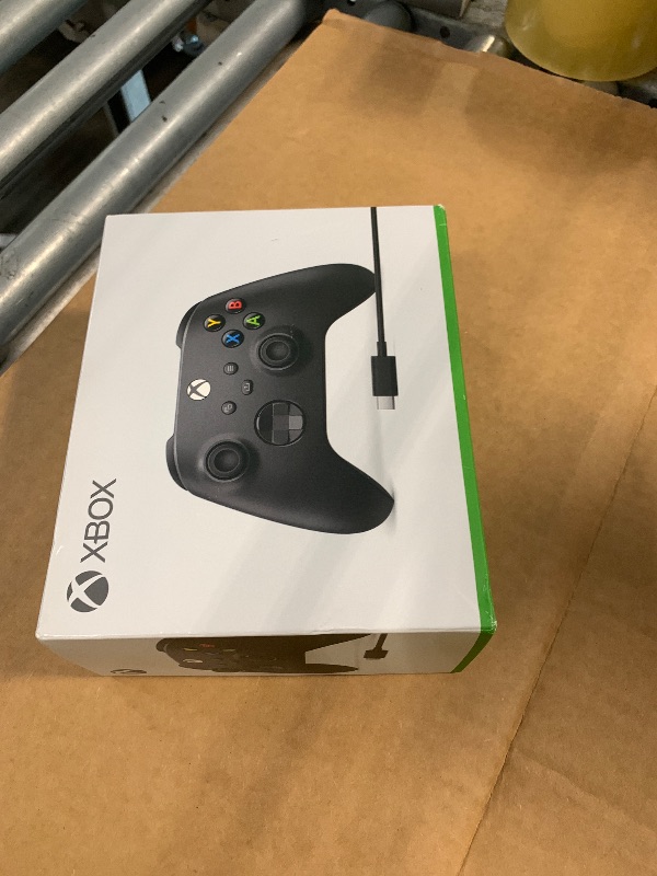 Photo 1 of **DAMAGED**
Xbox Wireless Gaming Controller + USB-C Cable | Carbon Black | Console, PC, & Android | Textured Grip | Wireless, Bluetooth, USB-C Connectivity