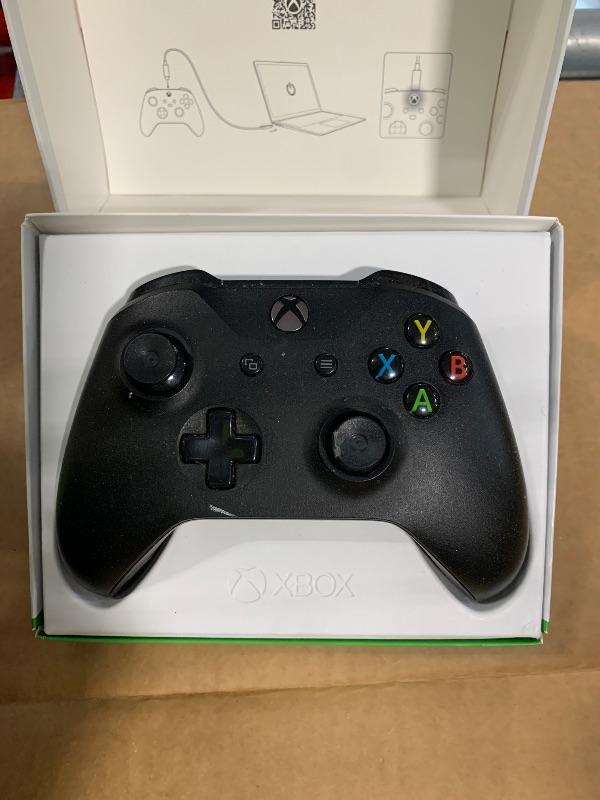 Photo 1 of **DAMAGED**
Xbox Wireless Gaming Controller + USB-C Cable | Carbon Black | Console, PC, & Android | Textured Grip | Wireless, Bluetooth, USB-C Connectivity