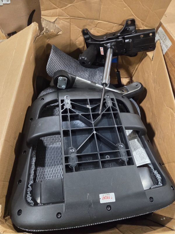 Photo 1 of ***SCREWS NOT INCLUDED*** GABRYLLY Ergonomic Office Chair with Footrest, 135° Reclining Desk Chair with Adjustable Lumbar Support,3D Armrest,Headrest & Large Steel Base, 300LBS Heavy Duty Mesh Chair