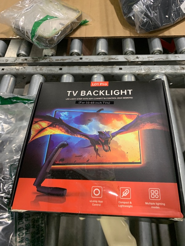 Photo 1 of ****Missing led strip**** FFJ TV LED Backlight with Sensor, 14.7ft Cuttable RGB Lights That Change with TV for 55-65 Inch Screen and PC Monitor, Smart App Control, Game & Music Sync Color Changing Light
