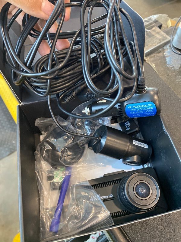 Photo 1 of **UNTESTED**
Dash Cam Front Rear 4K/1080P, Dash Camera for Cars Build in WiFi, Full HD Dash Cam with APP Control, 3.94‘’ IPS Screen Dash Camera with 32GB SD Card, G-Sensor, WDR, 24Hr Parking Mote, Loop Recording