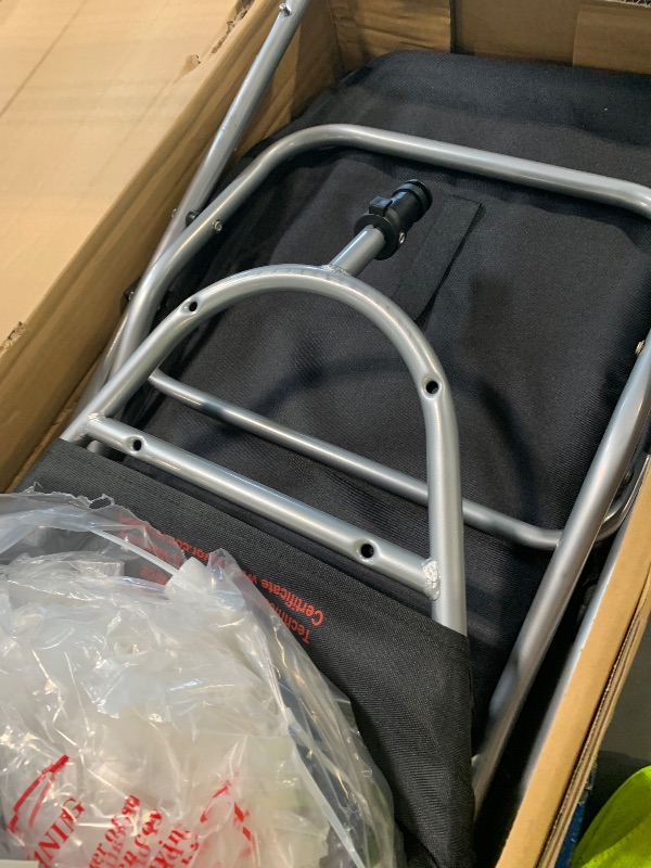 Photo 1 of **MISSING PARTS**
Foldable Pet Stroller for Cats and Dogs 3 Wheels Carrier Strolling Cart with Weather Cover, Storage Basket + Cup Holder (Black)