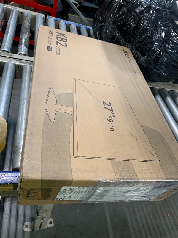Photo 1 of [Missing Power Cord and Screen is internally damaged] acer 27 Inch Monitor- KB272-27 Inch FHD IPS (1920 x 1080) Display, Up to 120Hz Refresh Rate, 99% sRGB, Tilt, Adaptive-Sync Support (FreeSync Compatible) 1ms (VRB), sRGB 99% Color, HDMI & VGA Ports