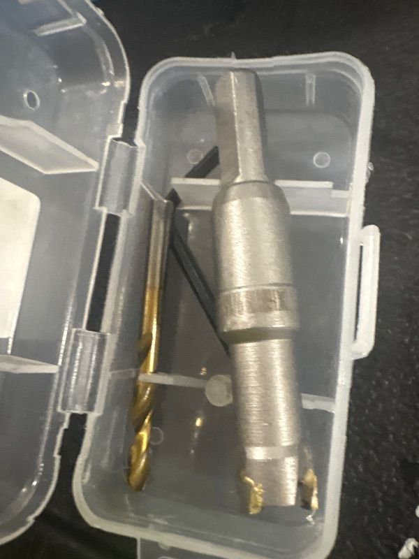 Photo 1 of **MISSING ONE/DAMAGED**
DKIBBITH TCT Hole Saw Set, 2-Pack 9/16" (14mm) Heavy Duty Tungsten Carbide Tipped Hole Cutters for Stainless Steel, Copper, Iron, Brass, Plastic with Titanium-Plated Pilot Drill Bits