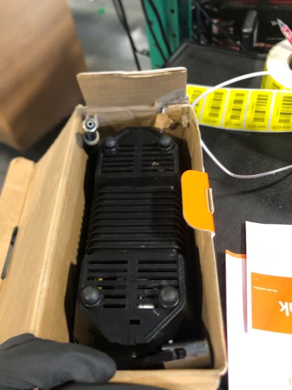 Photo 1 of **SOLD AS IS NO REFUND/RETURN** SEE COMMENTS!~
AstroAI AIRUN H Tire Inflator Portable Air Compressor Air Pump for Car Tires-Car Accessories, 9.8Ft Cord-12V DC-Powered Auto Pump with Digital Pressure Gauge, LED Light for Bicycle, Balloons, Yellow