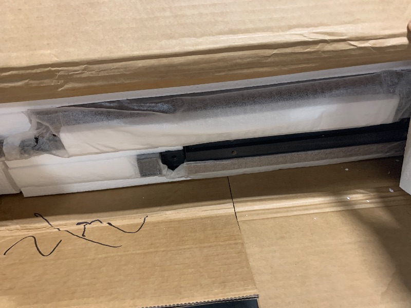 Photo 1 of **MISSING PARTS**
Tribesigns 71 inch Executive Desk, L Shaped Desk with Cabinet Storage, Executive Office Desk with Shelves, Business Furniture Workstation for Home Office, Brown and Black