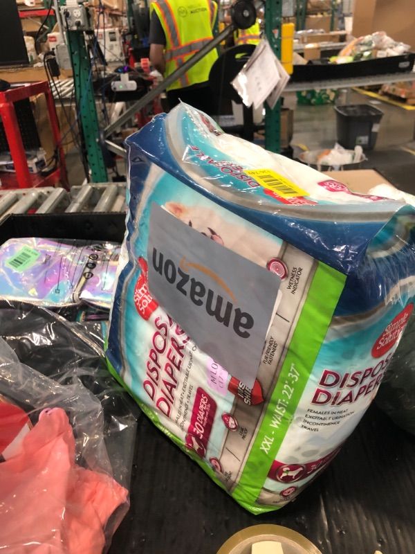 Photo 1 of !!FINAL SALE*****Simple Solution Dog Diapers Female, Dog Diapers, Potty Training, Super Absorbent, Breathable, Wetness Indicator for Urination, 22-37 Inch Waist, (XXL, 30ct)
