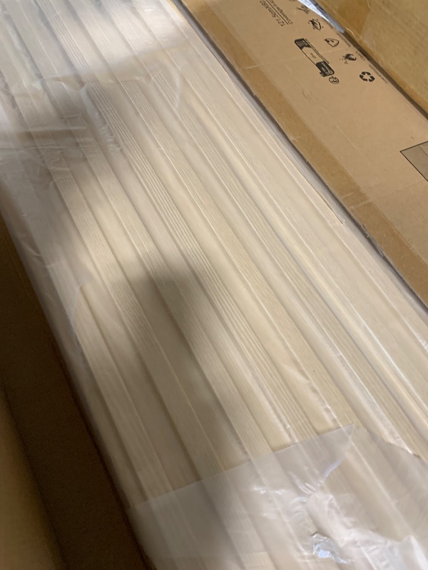 Photo 1 of ** sold as is no refund/return** Art3d 12-Pack Slat Design 3D Wall Panels for Interior Wall Decor, 2x4 FT PVC Decorative Drop Ceiling Tiles - White