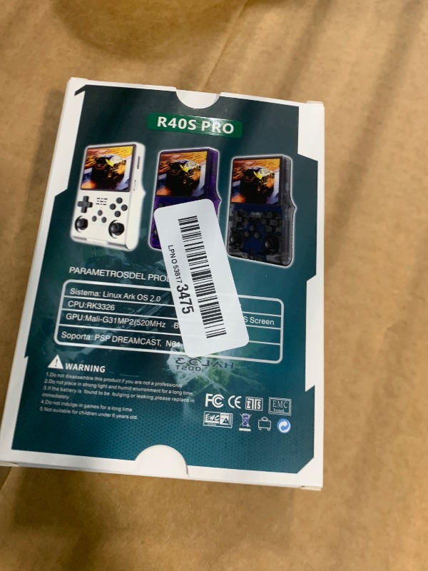 Photo 1 of ****no enciende solopara repuesto***FHYRGF[30000 in 1 R40S PRO Handheld Game Console 3.5 inch IPS Screen Mini Retro Console 3800mAh Portable Pocket Arcade 12+ Mainstream Emulator 256G TF Card Transparent.(Black)