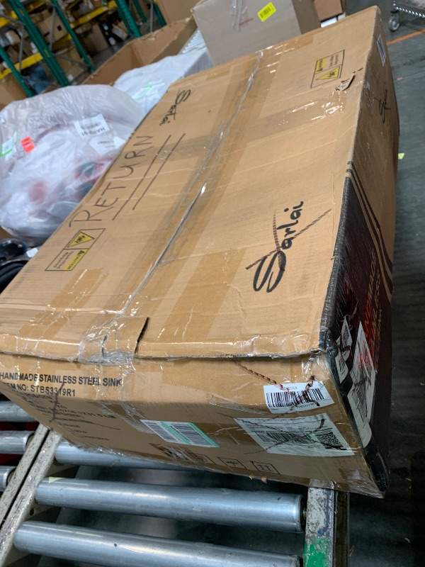Photo 1 of ****Rusted and dirty; it needs to be cleaned.***Sarlai 33 Inch Black Drop In Kitchen Sink Workstation - 33x19 Drop In Kitchen Sink Black Stainless Steel Topmount Workstation Sink 16 Gauge Deep Single Bowl Top-mount Kitchen Sink