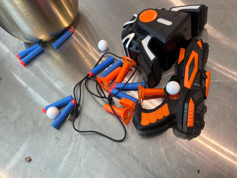 Photo 1 of [Missing Top Stand Piece] Hover Shot Shooting Toy for Kids - Ball Target Game for Nerf Guns Cool Birthday Gifts Toys for Boys Age 6+ Year Old Boy Best Teenage Gift Idea - Gun, Targets & Darts