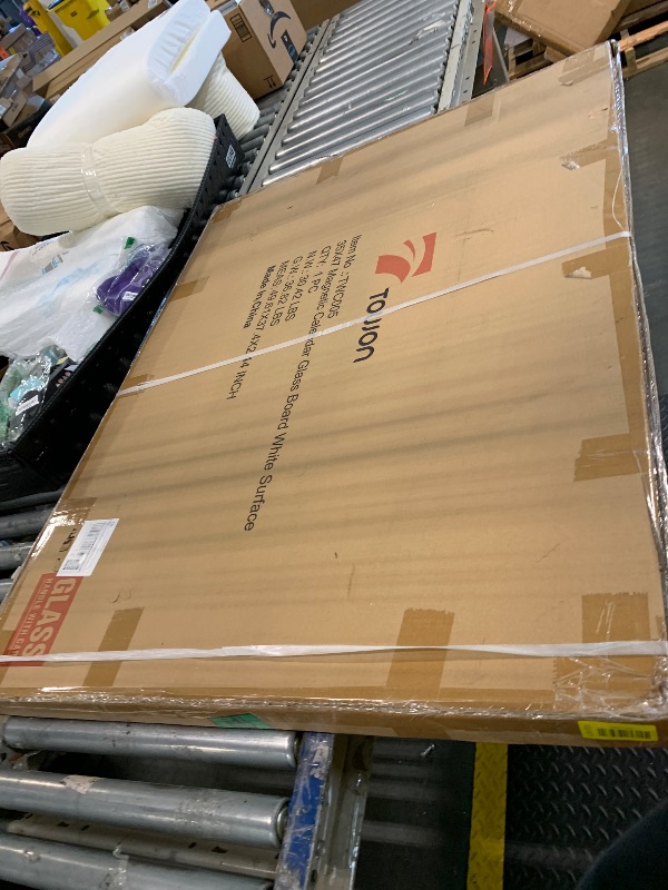 Photo 1 of *** FACTORY SEALED *** TOWON 47 x 35 Inch Large Glass Dry Erase Board, Magnetic Whiteboard Calendar, Monthly Planner Set, White