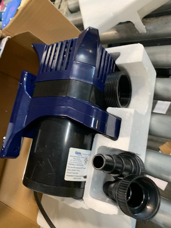 Photo 1 of [NONFUNCTIONAL] Alpine Corporation 8000 GPH Submersible Water Pump — Quiet 540W Heavy-Duty Motor, 33-ft Cord & 26-ft Lift — Multi-Angle Flow for Ponds, Waterfalls & Fountains — Durable Outdoor Performance