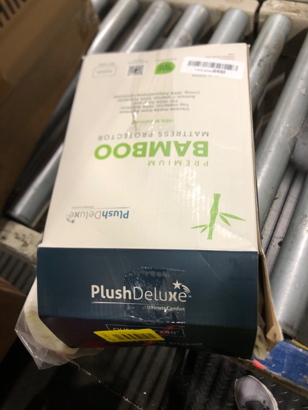 Photo 1 of ** similar ** PlushDeluxe Premium Bamboo Mattress Protector – Queen Size, Waterproof, & Ultra Soft Breathable Noiseless Washable Bed Mattress Cover for Comfort & Protection - White