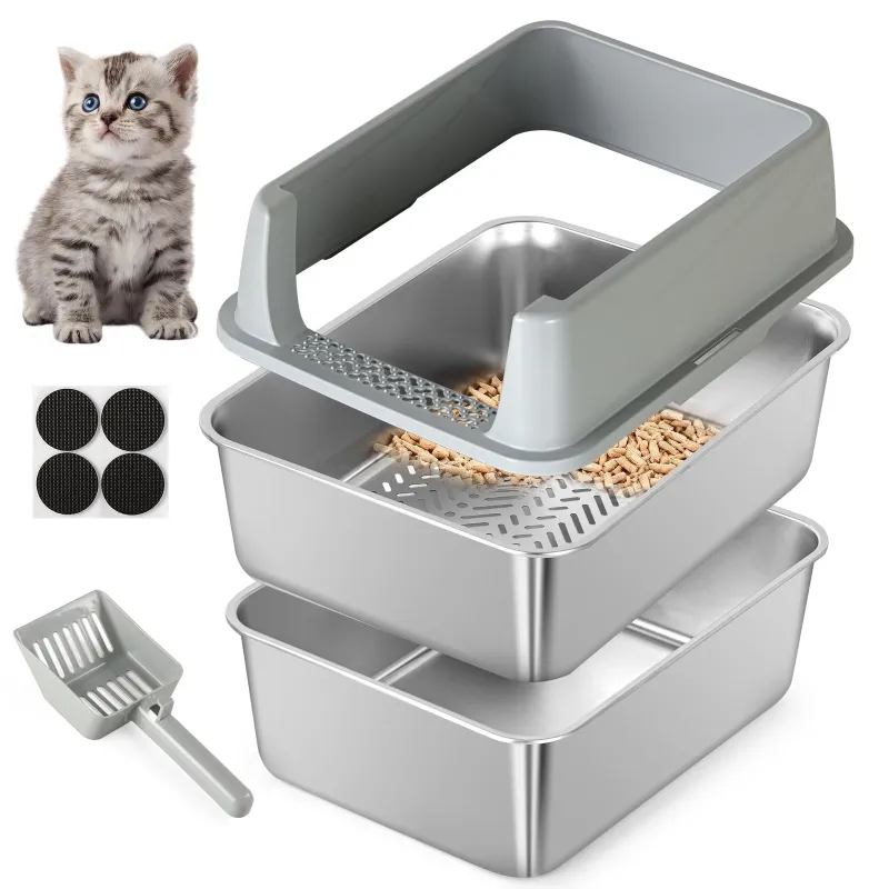 Photo 1 of *********SIMILAR*********** Stainless Steel Sifting Litter Box for Pine Pellets, Sifting Cat Litter Box