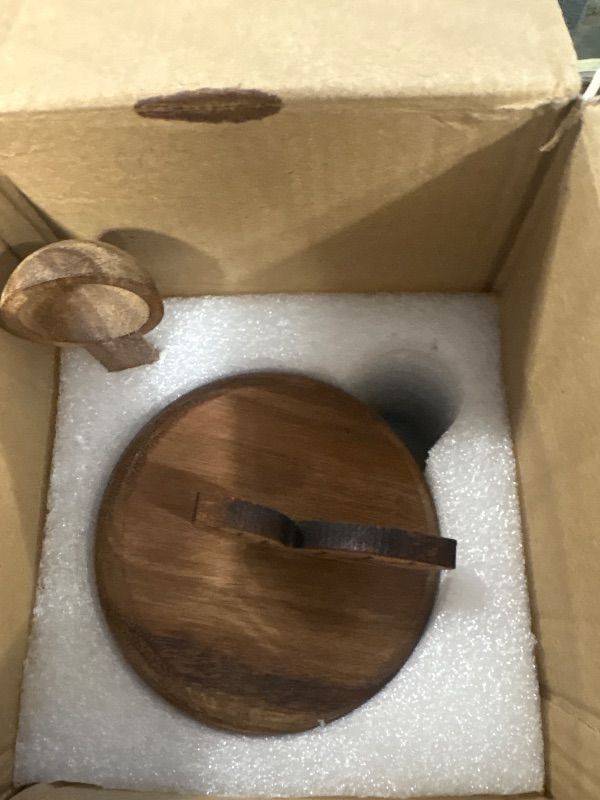 Photo 1 of **MISSING GLASS PART/LID AND SPOON ONLY**
Splotiva Glass Coffee Canister with Wooden Lid & Spoon, Airtight Food Storage Jar for Coffee, Sugar, Salt, Tea & Snacks (17floz)