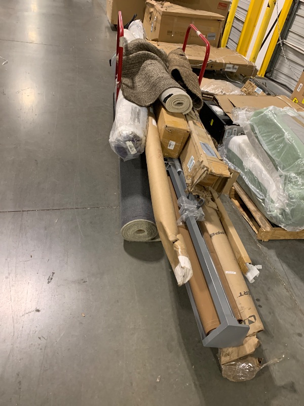 Photo 1 of ***Multiple Items*** ***Pick Up With Truck*** Pallet Of Rugs + Awning