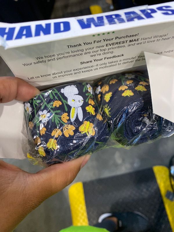 Photo 1 of **Rabbit design**
Everest MAE Mexican Style Hand Wraps 180" Semi-Elastic Boxing Wraps with Thumb Loop, Inner Gloves Bandages for Muay Thai, Kickboxing, Grappling (Botanical Garden)