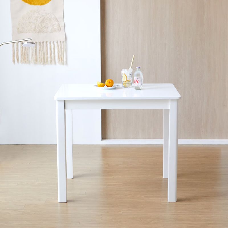 Photo 1 of *** WHITE ***Livinia Cabin 33.5" Wooden Dining Table/Small Rectangular Modern Farmhouse Solid Wood Kitchen Table Desk (White)