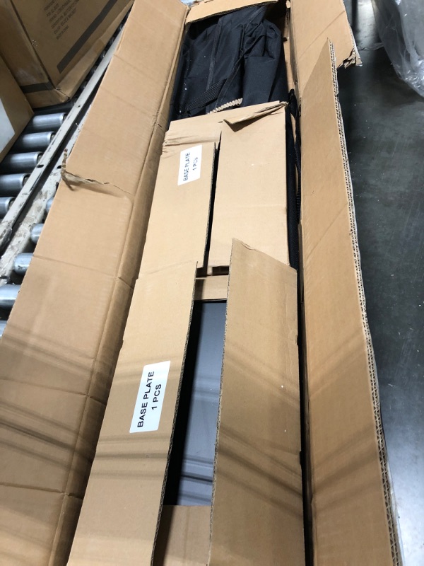 Photo 1 of ***MISSING BASE PLATES*** Topuoos Backdrop Stand Heavy Duty 10x10Ft, Adjustable Metal Frame Pipe and Drape,Background Stand for Wedding Birthday Party Decorations