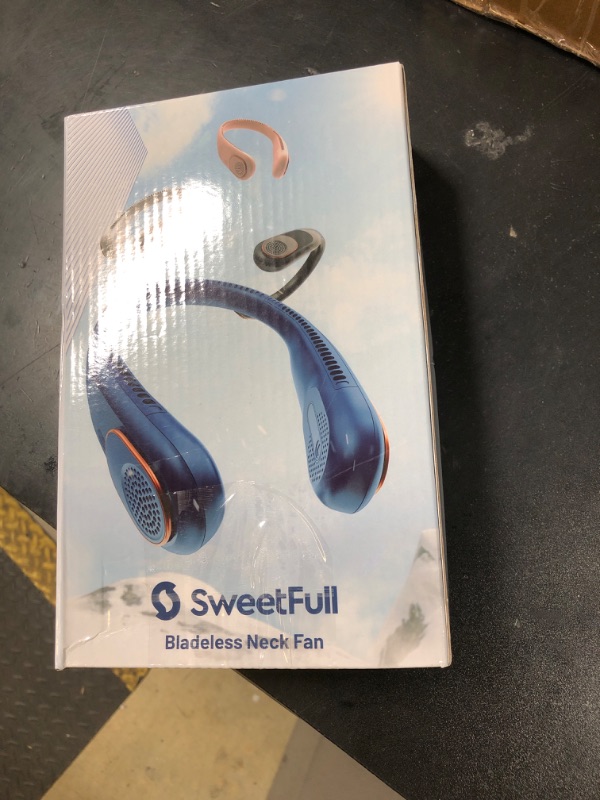 Photo 1 of SWEETFULL Portable Neck Fan 360° Cooling Bladeless Personal Fan | No Hair Twisting - 4000mAh USB Rechargeable Wearable Fan for Travel, Birthday Gifts for Men, Women, Mom, and Dad