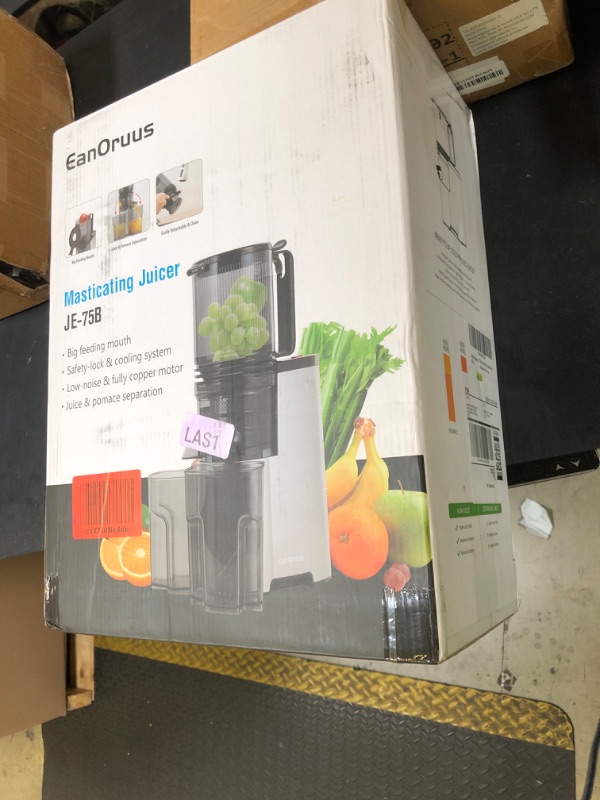 Photo 1 of Cold Press Juicer, 5.8" Wide Feed Chute Juice Extractor Machine with 400W, High Juice Yield, Slow Masticating Juicer for Whole Vegetables & Fruits, Metallic Silver